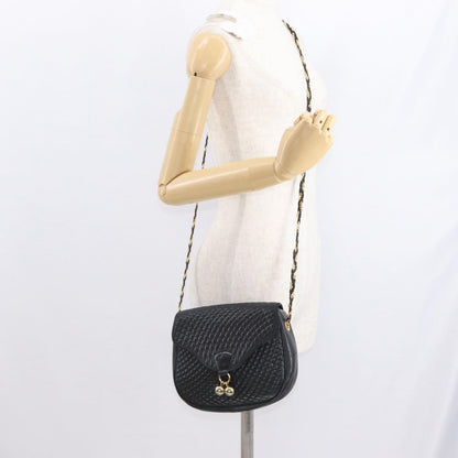 Bally Vintage Shoulder Bag Leather, BLACK, LEATHER, Shoulder bag