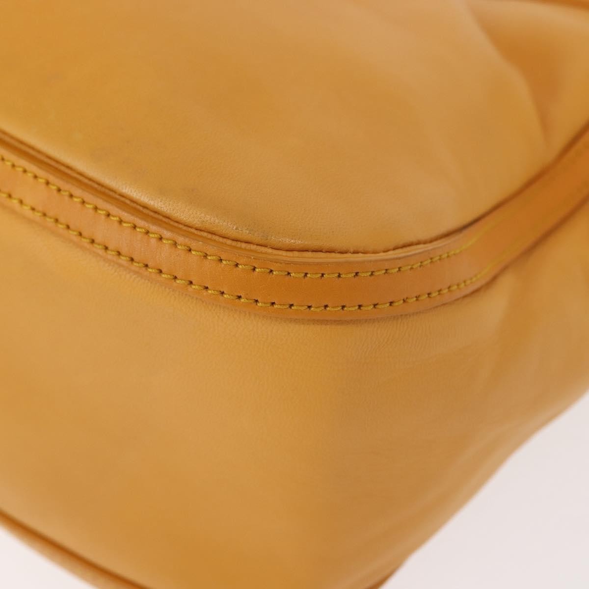 Loewe Anagram handbag Leather, YELLOW, LEATHER, Handbag