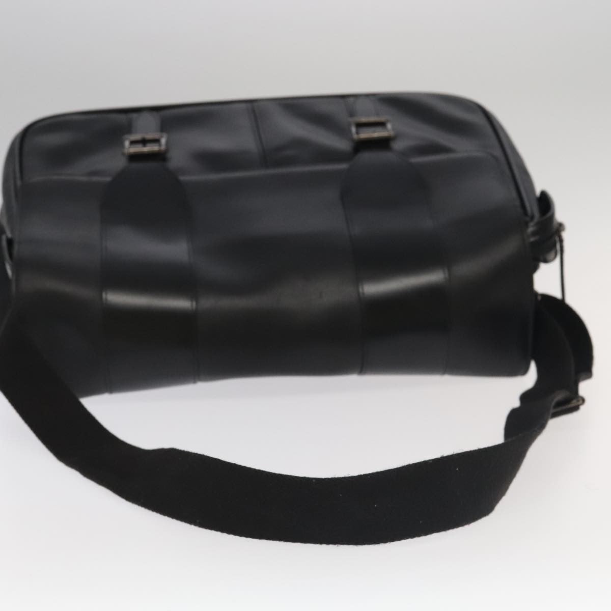 Versace Messenger Bag Leather, BLACK, LEATHER, Shoulder bag