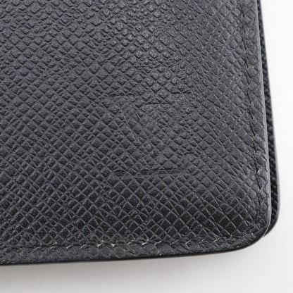 Louis Vuitton Brazza Long Bifold wallet Taiga Leather, BLACK, LEATHER, Wallets