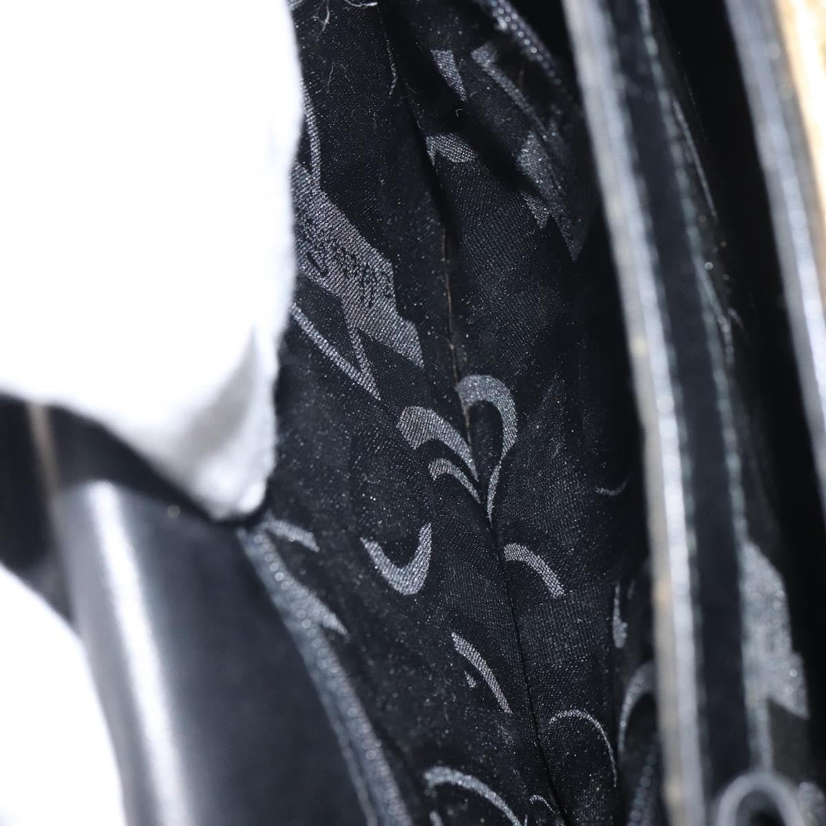 Salvatore Ferragamo Convertible Top Handle Bag Leather, BLACK, LEATHER, Handbag