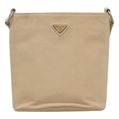 Prada Zip Messenger Canvas, BEIGE, CANVAS, Shoulder bag