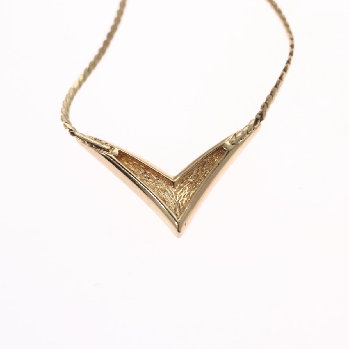 Christian Dior Collar Necklace Metal with Faux Pearls, GOLD, METAL, Necklace