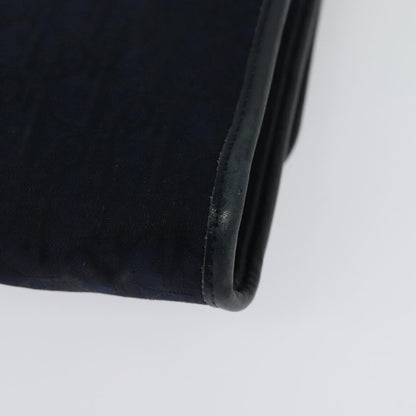 Christian Dior Vintage Chain Flap Shoulder Bag Diorissimo Canvas, NAVY, CANVAS, Shoulder bag