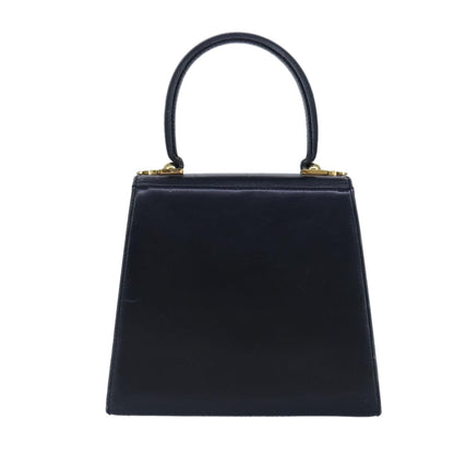 Salvatore Ferragamo Gancini Convertible Top Handle Bag Leather, NAVY, LEATHER, Handbag