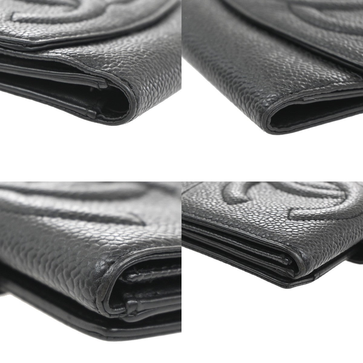 Chanel Timeless Trifold Wallet Leather, BLACK, LEATHER, Wallets