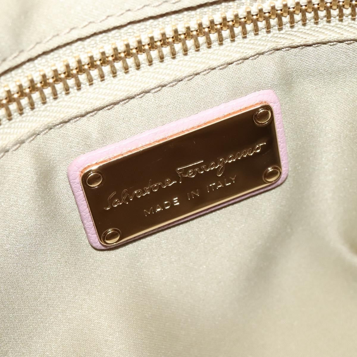 Salvatore Ferragamo Gancini Tote Leather, PINK, LEATHER, Tote bag
