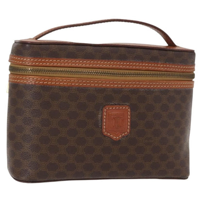 Celine Macadam Vanity Bag Canvas, BROWN, CANVAS, Handbag