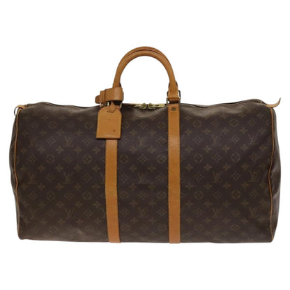 Louis Vuitton Keepall Bag Monogram Canvas, BROWN, CANVAS, Travel bag