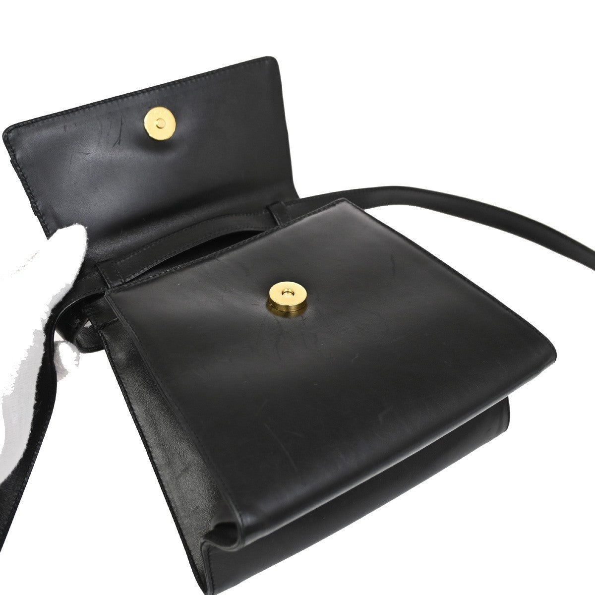 Salvatore Ferragamo Vintage Vara Bow Top Handle Bag Leather, BLACK, LEATHER, Shoulder bag