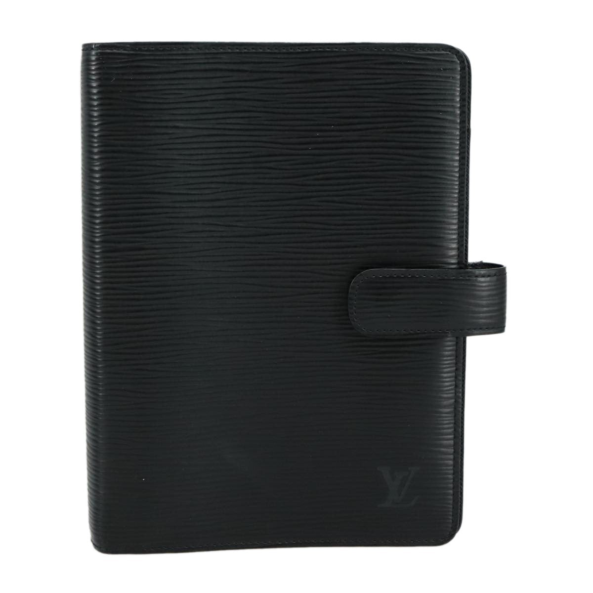 Louis Vuitton Agenda Cover Epi Leather, BLACK, LEATHER, Wallets