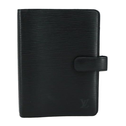 Louis Vuitton Agenda Cover Epi Leather, BLACK, LEATHER, Wallets
