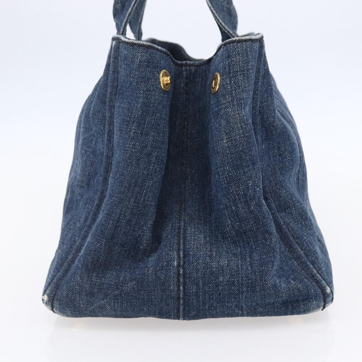 Prada Canapa Open Tote Denim, BLUE, DENIM_JEANS, Tote bag