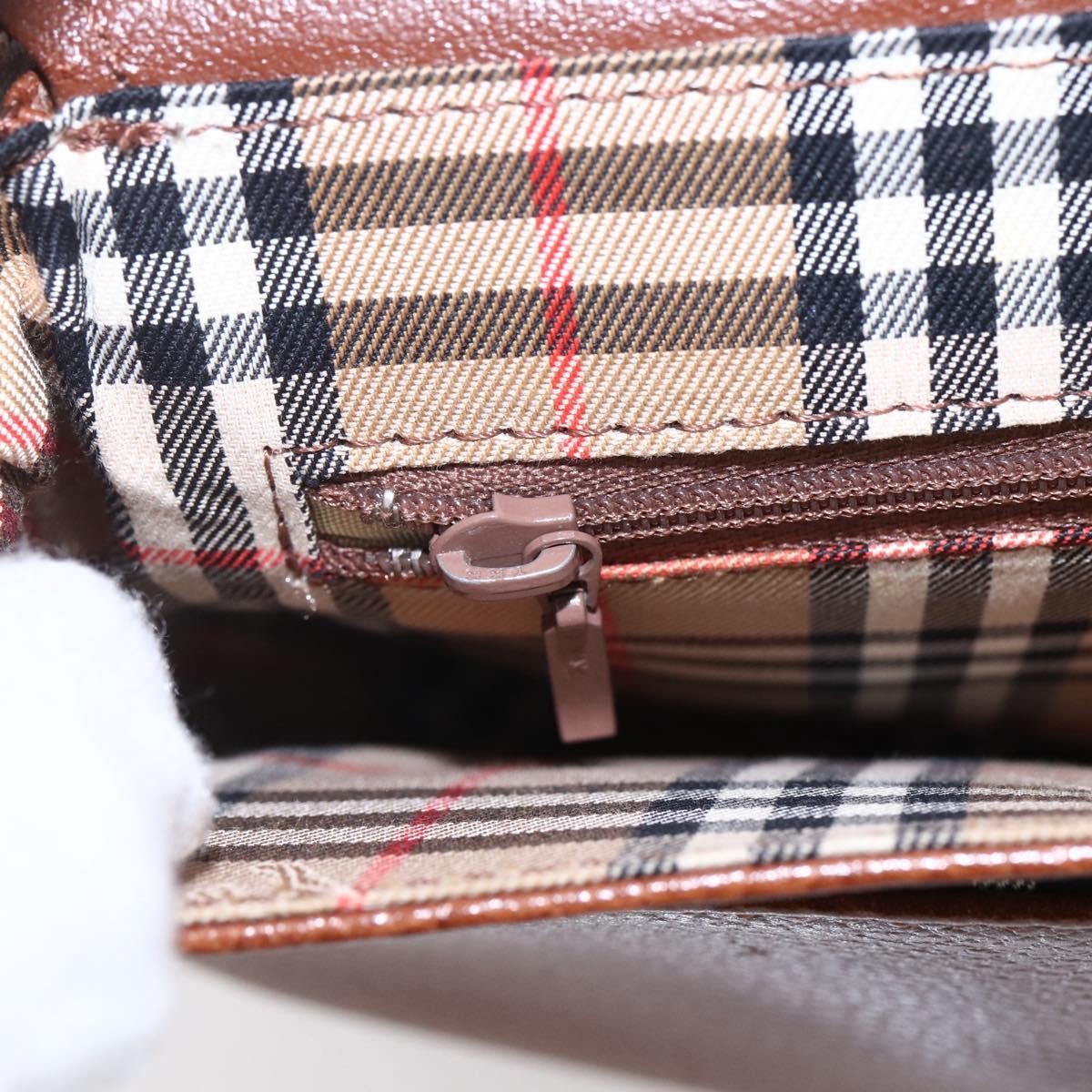 Burberry Vintage Shoulder Bag Leather, BROWN, LEATHER, Shoulder bag