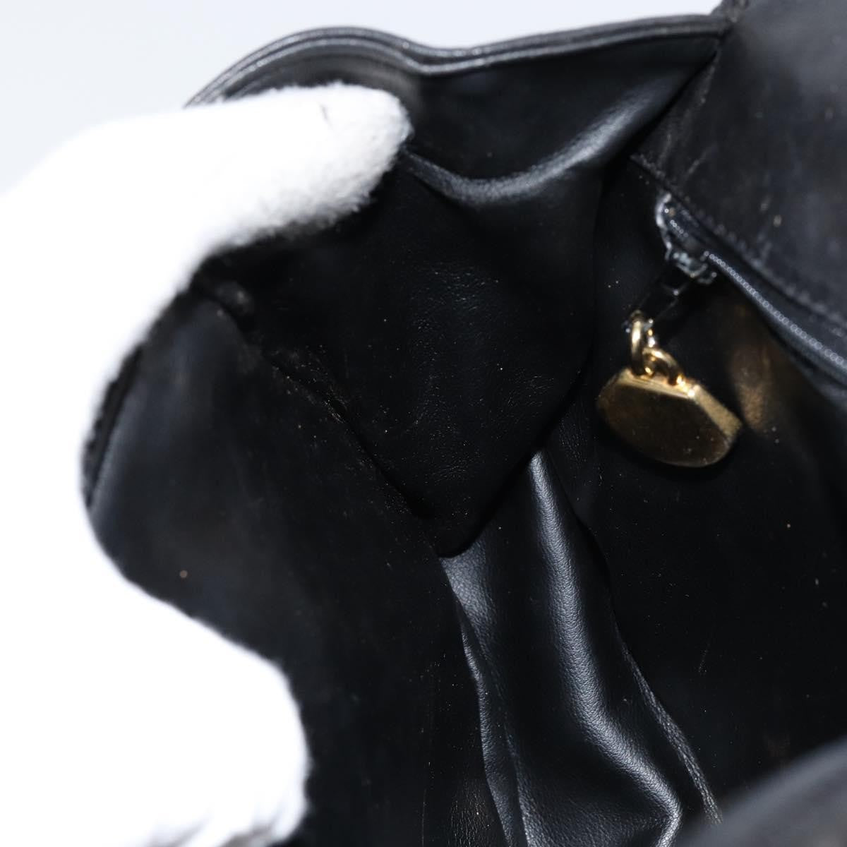 Bally Vintage Handbag Quilted Leather, BLACK, LEATHER, Handbag