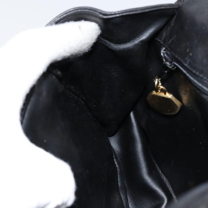 Bally Vintage Handbag Quilted Leather, BLACK, LEATHER, Handbag