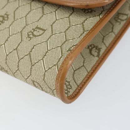 Christian Dior Vintage Honeycomb chain Canvas, BEIGE, CANVAS, Shoulder bag