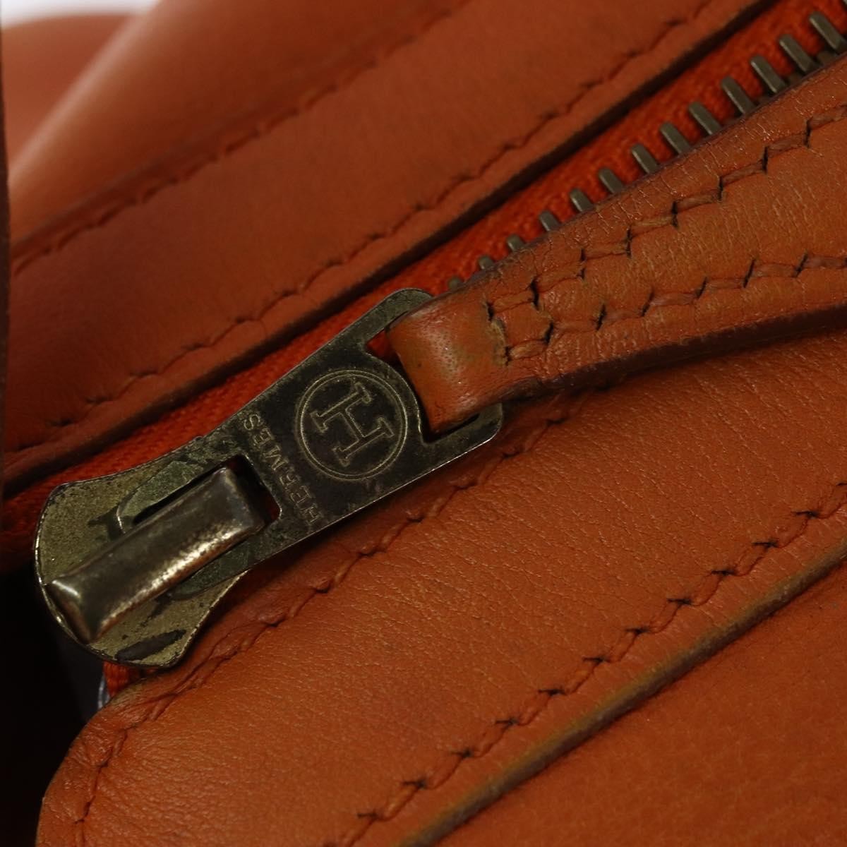 Hermes Sac Doremi Bag Leather, ORANGE, LEATHER, Shoulder bag