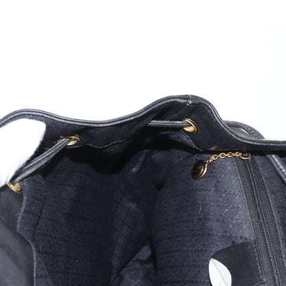 Gucci Vintage Bamboo Backpack Leather, BLACK, LEATHER, Backpack
