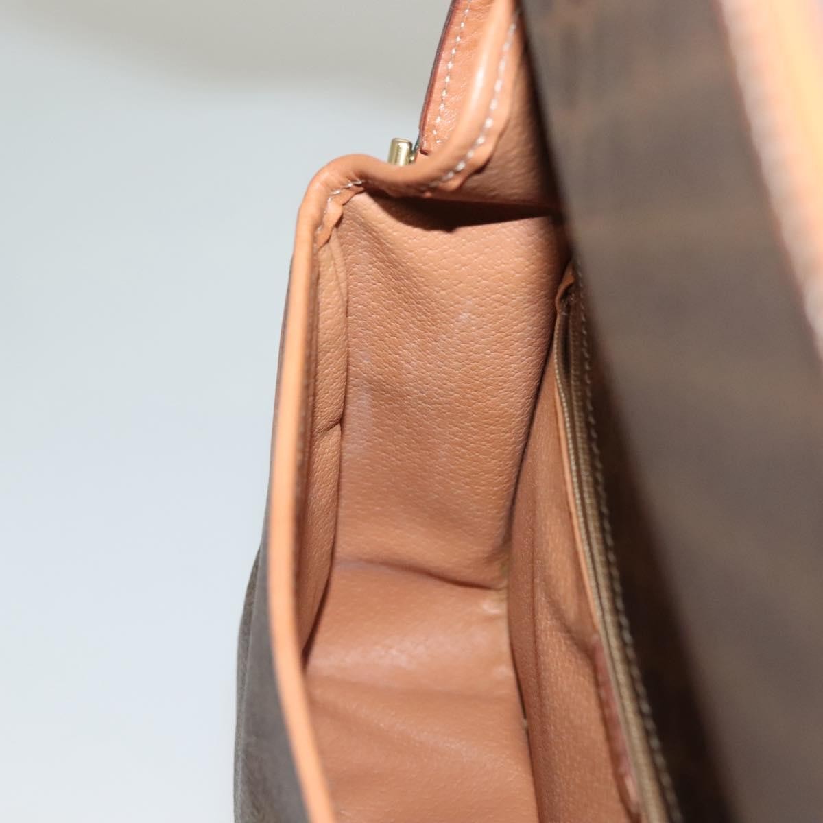 Celine Macadam Shoulder Bag PVC Leather, BROWN, CANVAS, Shoulder bag