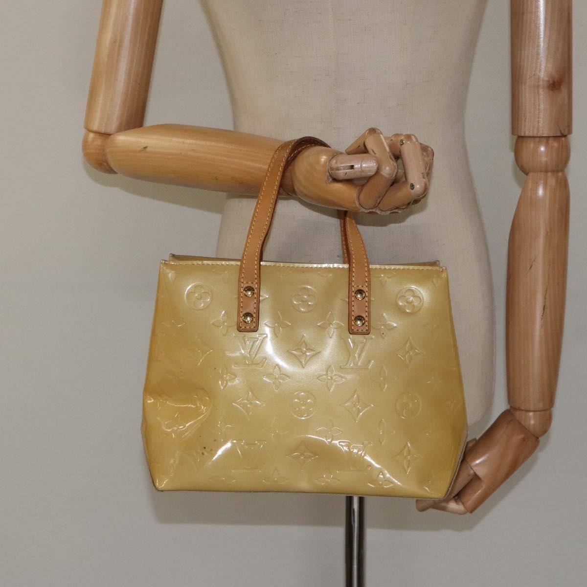 Louis Vuitton Reade Handbag Monogram Vernis, BEIGE, PATENT_LEATHER, Handbag