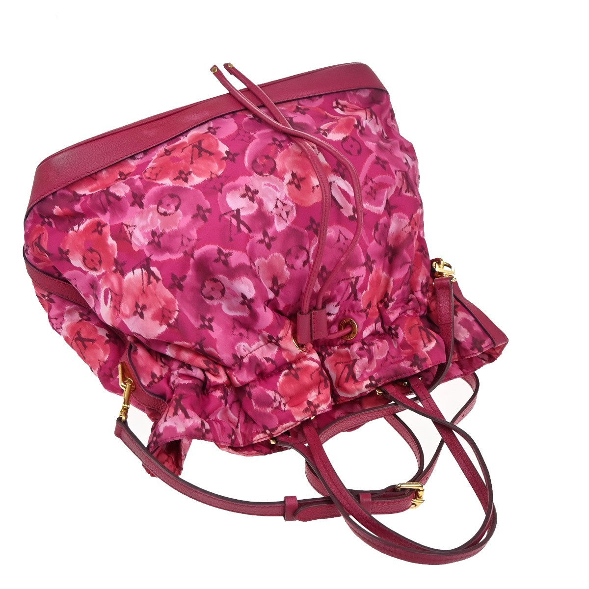 Louis Vuitton Noefull Handbag Ikat Nylon, Pink, Nylon, Shoulder Bag