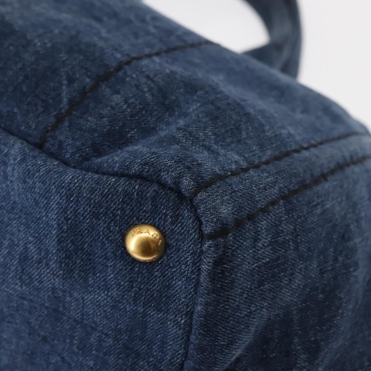 Prada Canapa Convertible Tote Denim, BLUE, DENIM_JEANS, Tote bag