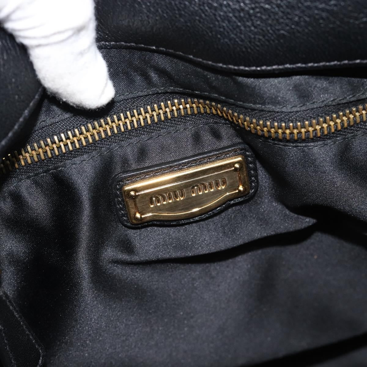 Miu Miu Coffer Convertible Satchel Leather, Black, Leather, Shoulder Bag