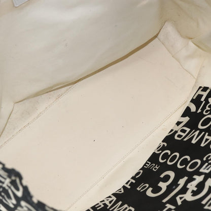 Chanel 31 Rue Cambon Beach Zip Tote Printed Canvas, BLACK, CANVAS, Tote bag