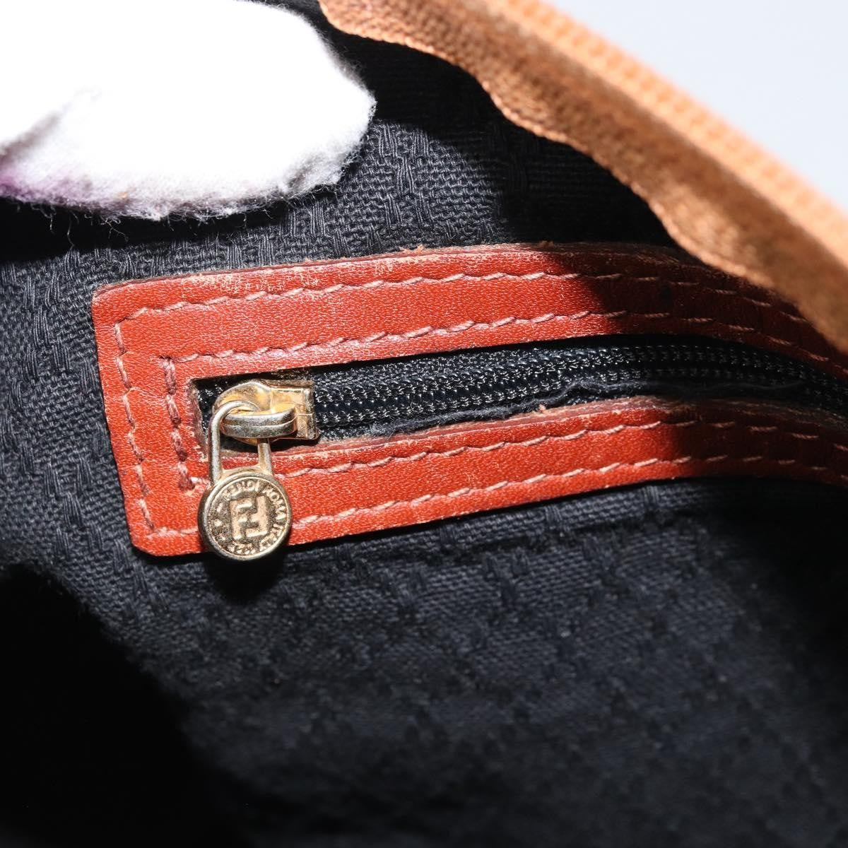 Fendi Vintage Pequin Boston Bag Coated Canvas, Brown, Canvas, Travel Bag