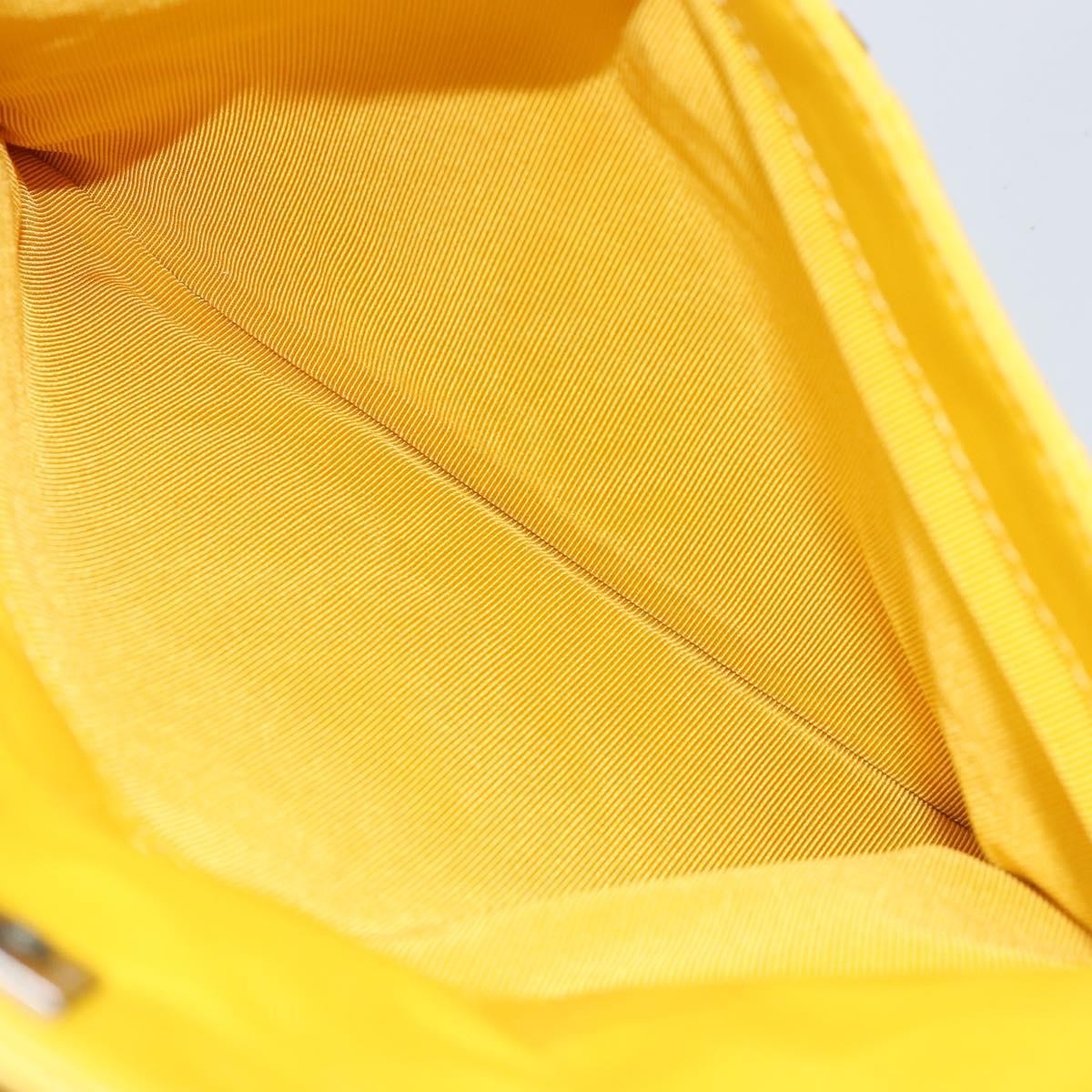 Chanel Vintage CC Resin Pocket Tote Quilted Leather, YELLOW, LEATHER, Tote bag