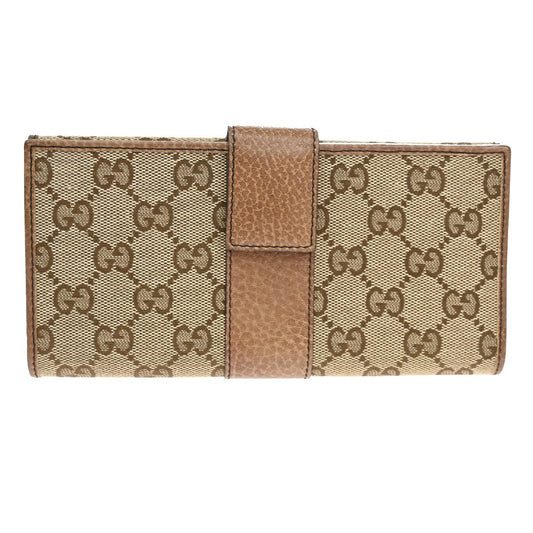 Gucci Vintage Web Continental Wallet GG Canvas, BROWN, CANVAS, Wallets