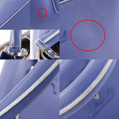 Louis Vuitton Capucines Bag Leather, BLUE, LEATHER, Handbag