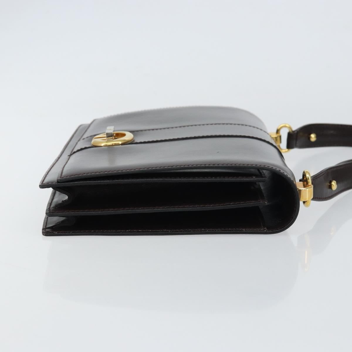 Gucci Vintage Shoulder Bag Leather, BROWN, LEATHER, Shoulder bag