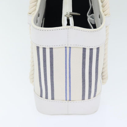 Burberry Vintage Handbag Canvas, WHITE, CANVAS, Handbag
