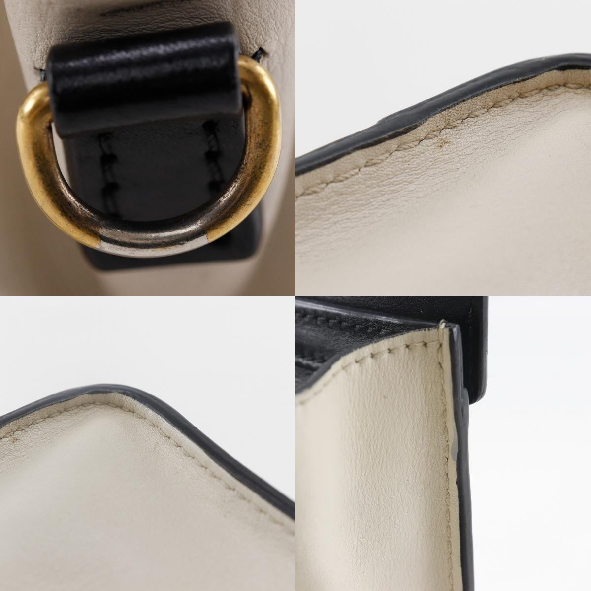 Celine Tricolor Luggage Bag Leather, BLACK, LEATHER, Handbag