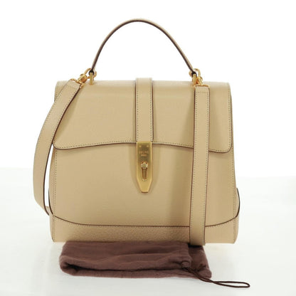 Celine 16 Top Handle Bag Grained Calfskin, BEIGE, LEATHER, Handbag