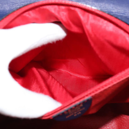 Celine Circle Logo Handbag Leather, BLUE, LEATHER, Handbag