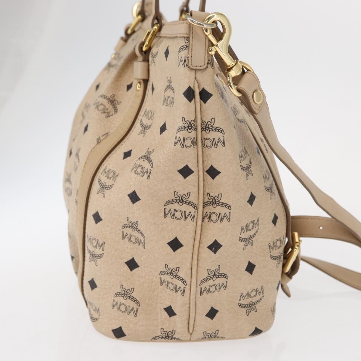 MCM Vintage Visetos Tote bag Canvas, BEIGE, PVC, Tote bag