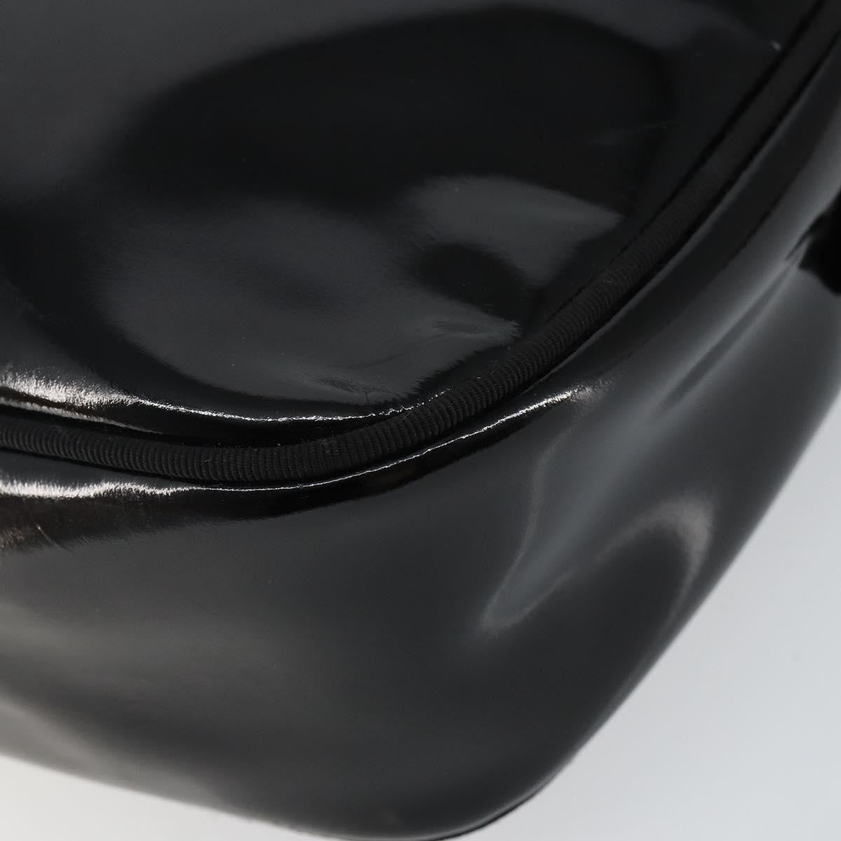 Salvatore Ferragamo Vala Shoulder Bag Patent Leather, BLACK, PATENT_LEATHER, Shoulder bag