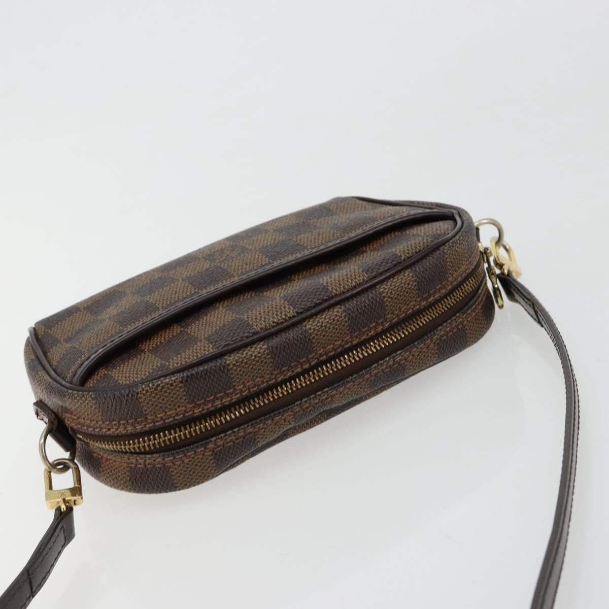Louis Vuitton Ipanema Pochette Damier, Brown, Canvas, Clutch