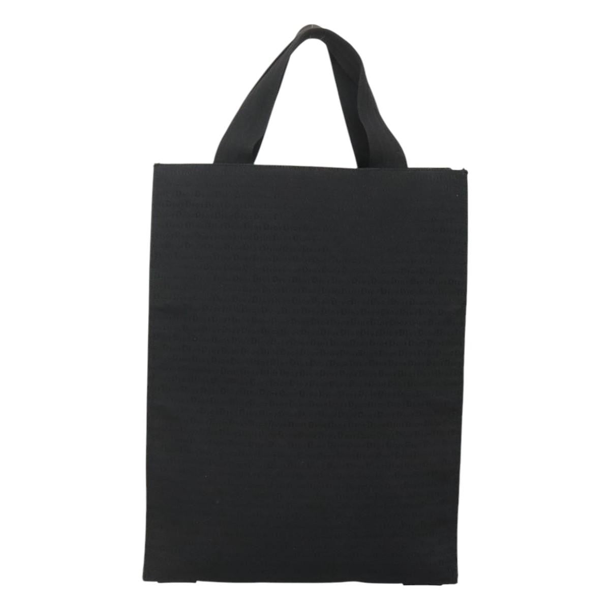 Christian Dior Vintage Tote Canvas, BLACK, CANVAS, Tote bag
