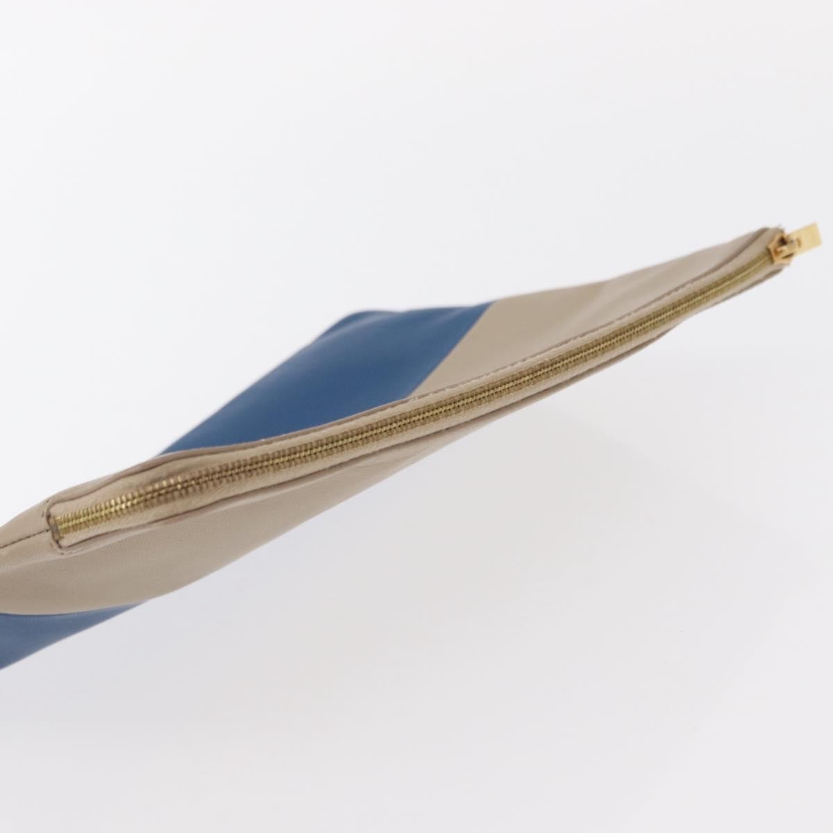 Celine Solo Pouch Leather, BEIGE, LEATHER, Clutche & pouche