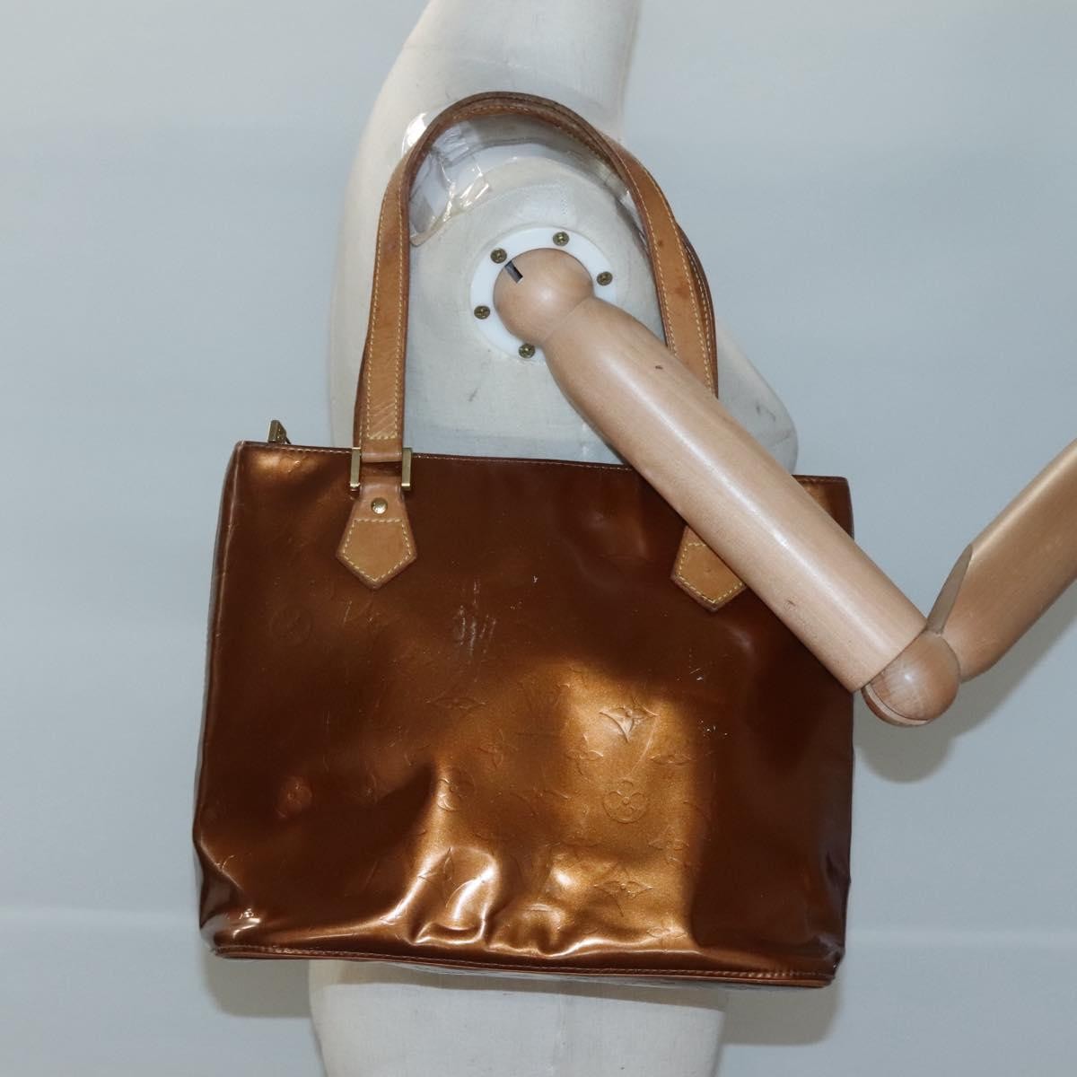 Louis Vuitton Houston Handbag Monogram Vernis, BROWN, PATENT_LEATHER, Handbag