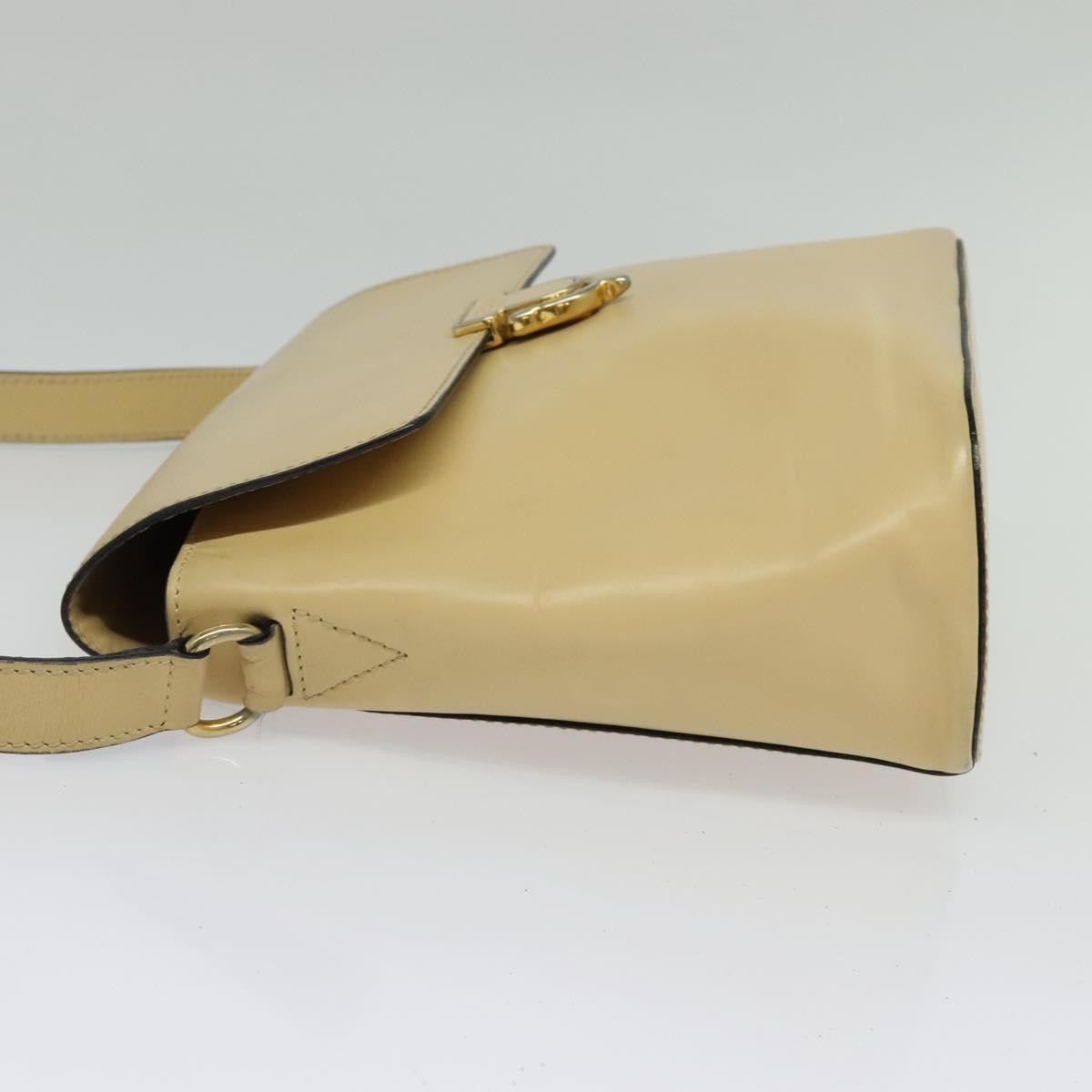 Celine Shoulder Bag Leather, BEIGE, LEATHER, Shoulder bag