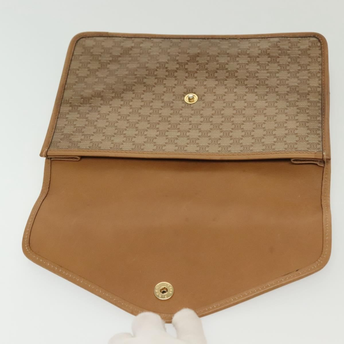 Celine Macadam Pochette Classic, BEIGE, PVC, Clutche & pouche