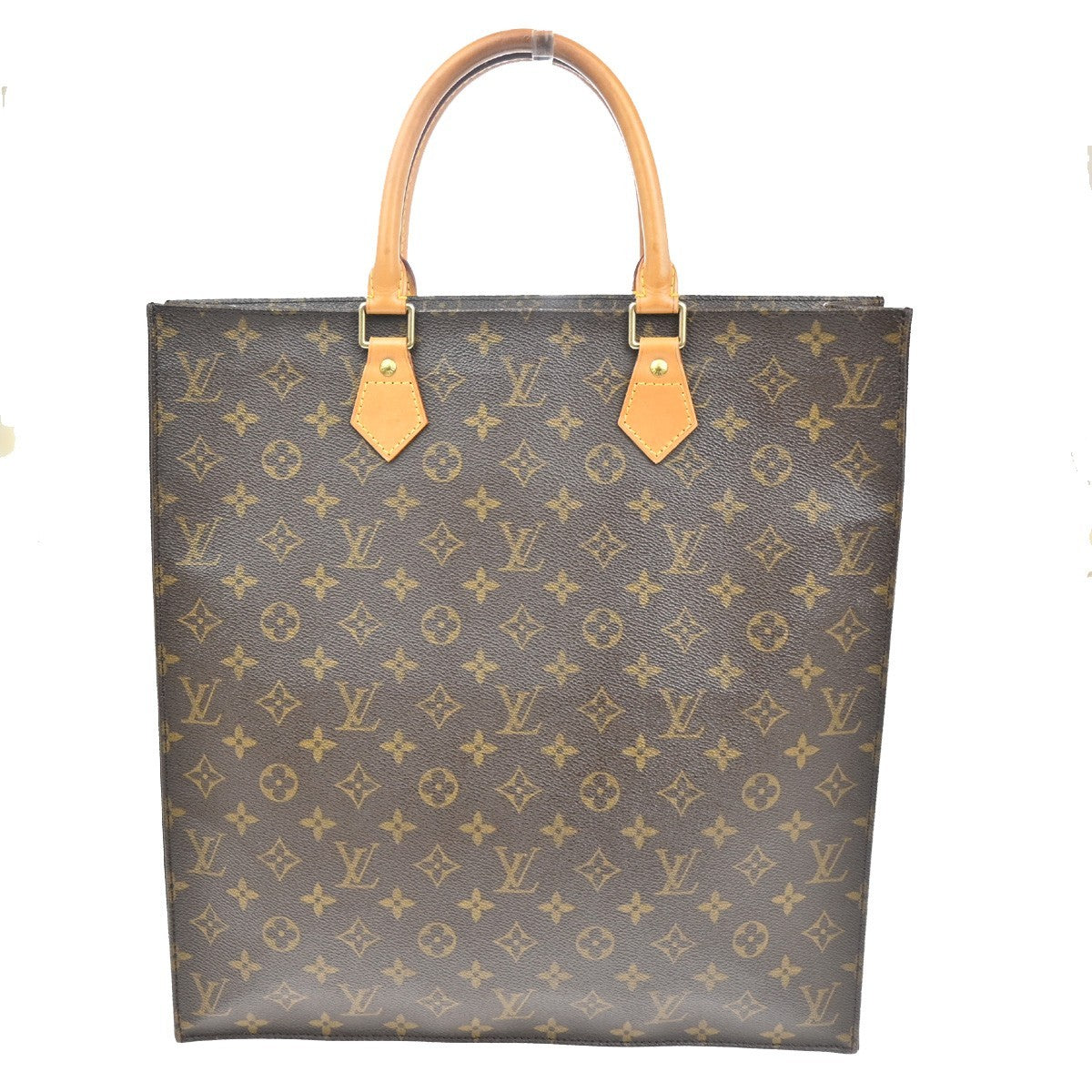 Louis Vuitton Sac Plat Bag Monogram Canvas, BROWN, CANVAS, Tote bag