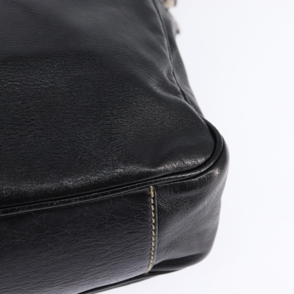 Gucci Front Zip Messenger Leather, BLACK, LEATHER, Shoulder bag