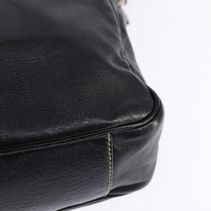 Gucci Front Zip Messenger Leather, BLACK, LEATHER, Shoulder bag