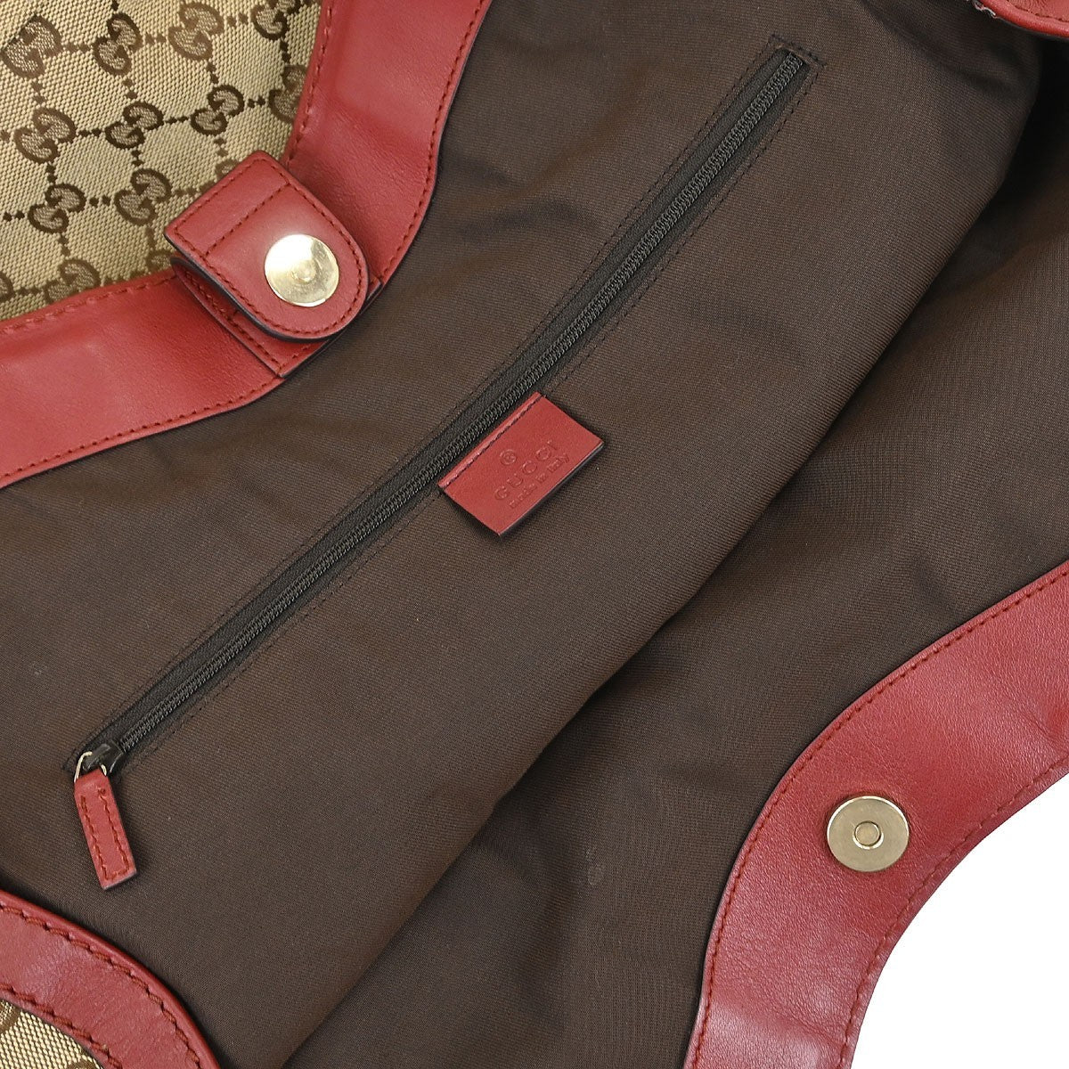 Gucci Sukey Tote GG Canvas with Leather, BROWN, CANVAS, Tote bag